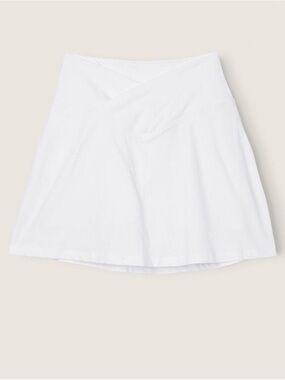 Pink Victorias Secret Skirt Skort M White Crossover Waist Pockets In Shorts